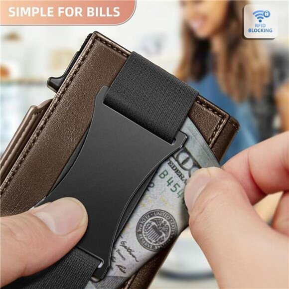 Slim Front Pocket Wallet for Men - Gift Boxed, Money Clip, Card‎ Holder, 3.8x2.7 - Picture 6 of 8